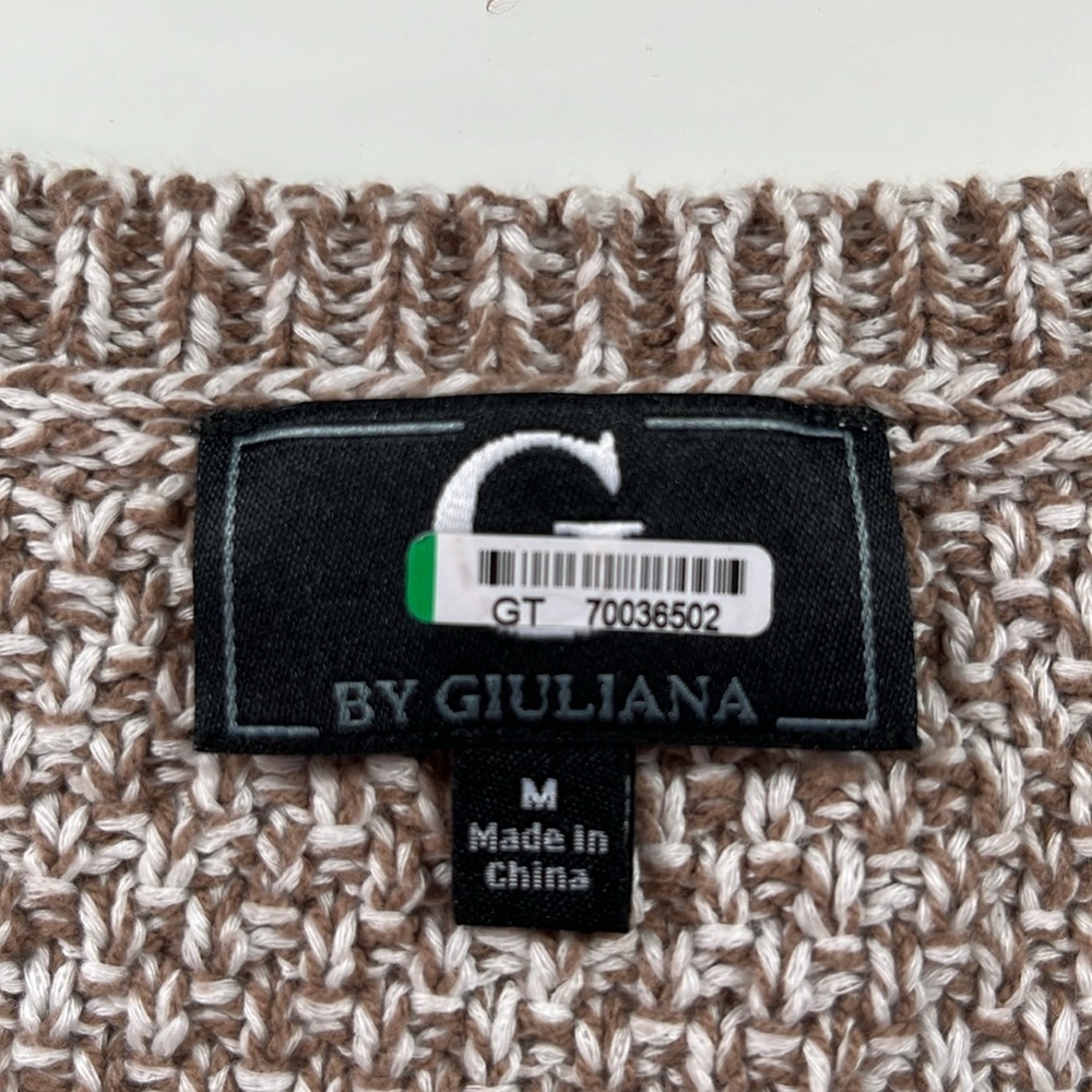 G by Giuliana sleeveless crewneck cream knit tunic sweater size M | coastal - Picture 6 of 8